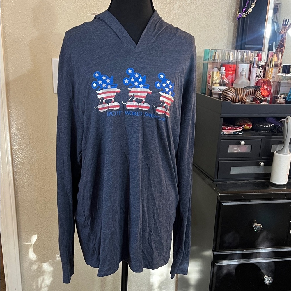Ladies Disney EPCOT Hooded Long Sleeve Tunic Top